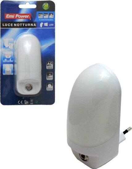 LAMPADA NOTTURNA LUCE NOTTE DA 1W CON INTERRUTTORE ON OFF 6000 H 7000 K FREDDA Illuminazione/Lampadine/Lampadine a LED Trade Shop italia - Napoli, Commerciovirtuoso.it