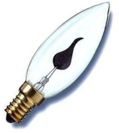 Lampada oliva effetto fuoco E14 grande