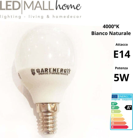 Lampada pallina mini globo g45 bulbo 5w e14 luce naturale 4000k Illuminazione/Lampadine/Lampadine a LED Led Mall Home - Napoli, Commerciovirtuoso.it
