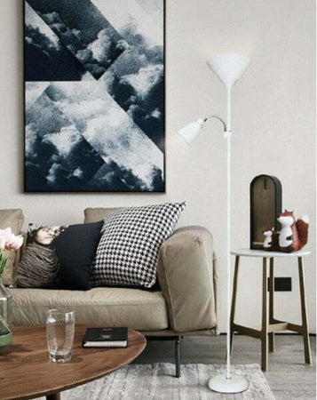 Lampada Piantana Da Terra 180cm 2 Bracci Paralume Luce Orientabile Casa Ufficio Illuminazione/Illuminazione per interni/Lampade/Lampade da terra Trade Shop italia - Napoli, Commerciovirtuoso.it