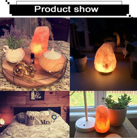 LAMPADA PIETRA DI SALE HIMALAYANO CON BASE IN CEDRO ALLEVIA STRESS PURIFICA ARIA  Trade Shop italia - Napoli, Commerciovirtuoso.it