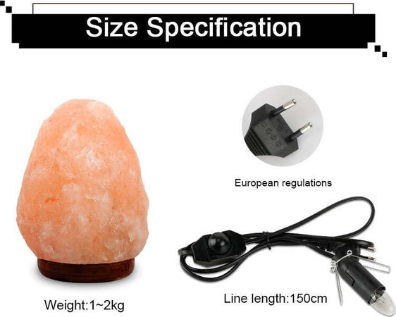 LAMPADA PIETRA DI SALE HIMALAYANO CON BASE IN CEDRO ALLEVIA STRESS PURIFICA ARIA  Trade Shop italia - Napoli, Commerciovirtuoso.it