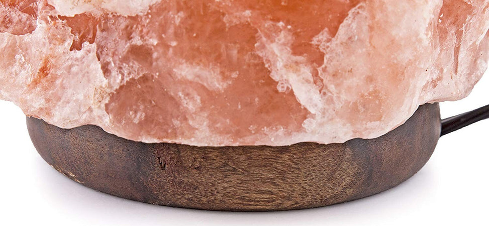 LAMPADA PIETRA DI SALE HIMALAYANO CON BASE IN CEDRO ALLEVIA STRESS PURIFICA ARIA  Trade Shop italia - Napoli, Commerciovirtuoso.it