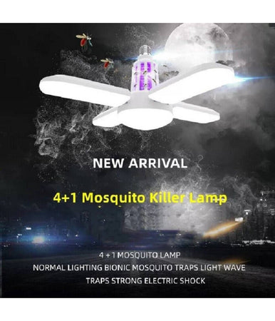 Lampada Plafoniera Con Attacco E27 Luce Led Attira Zanzare Killer Zanzariera