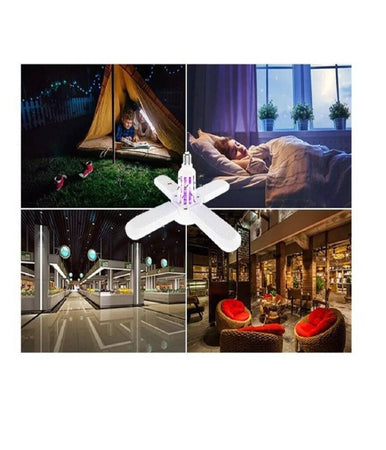 Lampada Plafoniera Con Attacco E27 Luce Led Attira Zanzare Killer Zanzariera