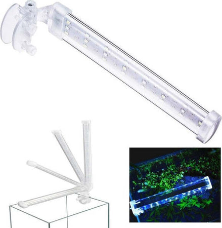 Lampada-Plafoniera-Led-Per-Acquario-Luce-12-W-Bordo-Vasca-Vetro-Piante-Pesci