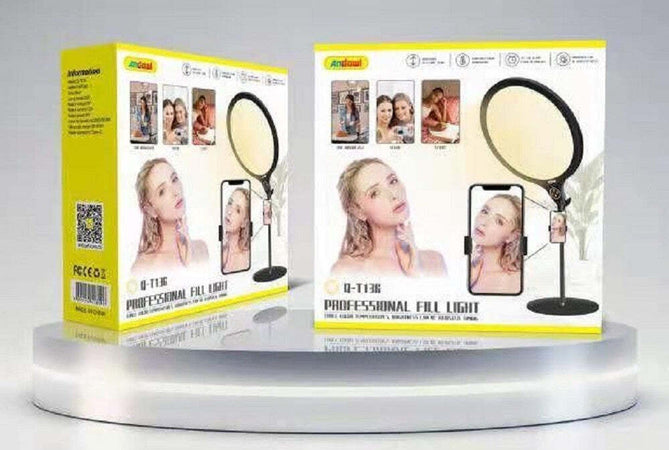 Lampada Professionale Con Supporto Per Cellulare Selfie Fotografie Video Q-t136 Elettronica/Foto e videocamere/Flash/Flash Macro Ring Light Trade Shop italia - Napoli, Commerciovirtuoso.it