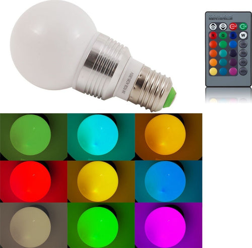 LAMPADA RGB LED 220V E27 FARETTO SPOT LIGHT 3 W WATT CON TELECOMANDO LAMPADINA Illuminazione/Lampadine/Lampadine a LED Trade Shop italia - Napoli, Commerciovirtuoso.it