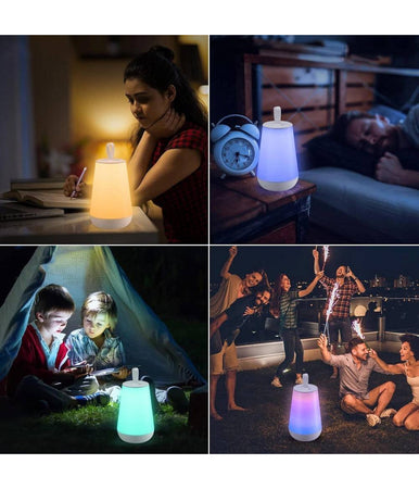 Lampada Ricaricabile Portatile Led Rgb Bambini Relax Notturna Touch Dimmerabile 3w