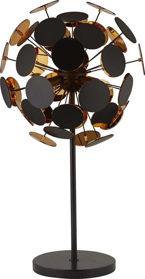 Lampada-Scrivania-Contemporanea-Disco-Acciaio-Nero-Policarbonato-Oro-1-Luce-E14