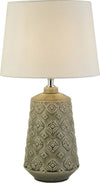 Lampada-Scrivania-Contemporanea-Egitto-Ceramica-Grigio-Tessuto-Bianco-1-Luce-E27