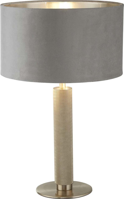 Lampada-Scrivania-Contemporanea-Londra-Acciaio-Ottone-Velluto-Grigio-1-Luce-E27
