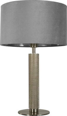 Lampada-Scrivania-Contemporanea-Londra-Acciaio-Ottone-Velluto-Grigio-1-Luce-E27