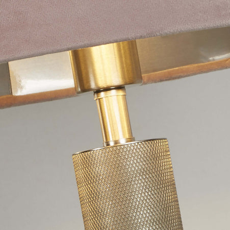 Lampada-Scrivania-Contemporanea-Londra-Acciaio-Ottone-Velluto-Rosa-1-Luce-E27