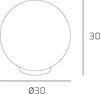 Lampada-Scrivania-Contemporanea-Moon-Metallo-Cromo-Vetro-Rosso-1-Luce-E27-30Cm