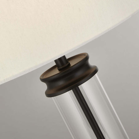 Lampada-Scrivania-Contemporanea-Pedestal-Acciaio-Nero-Vetro-Bianco-1-Luce-E27