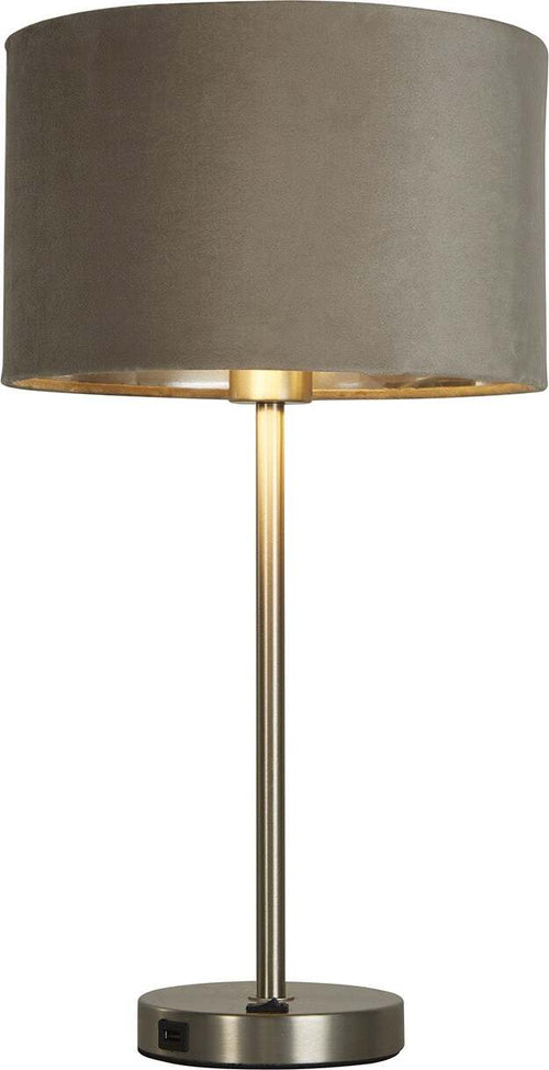 Lampada-Scrivania-Finlandese-Metallo-Nichel-Velluto-Talpa-Usb-1-Luce-E27