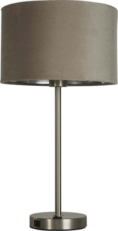 Lampada-Scrivania-Finlandese-Metallo-Nichel-Velluto-Talpa-Usb-1-Luce-E27