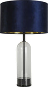 Lampada-Scrivania-Oxford-Acciaio-Ottone-Tessuto-Blu-Scuro-1-Luce-E27