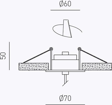 Lampada-soffitto-incasso-led-Gea-Luce-DAFNE-SP-I-oro-classico-sospensione
