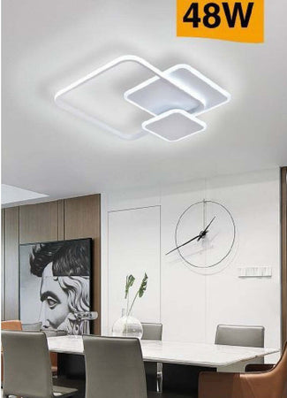 Lampada Da Soffitto Plafoniera Led 48 W Moderno 3 Quadrati Luce 6500k 4000k C31 Casa, arredamento e bricolage > Illuminazione da interno > Lampadari Trade Shop italia - Napoli, Commerciovirtuoso.it
