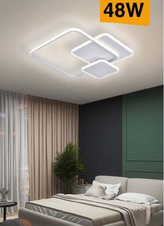 Lampada Da Soffitto Plafoniera Led 48 W Moderno 3 Quadrati Luce 6500k 4000k C31 Casa, arredamento e bricolage > Illuminazione da interno > Lampadari Trade Shop italia - Napoli, Commerciovirtuoso.it