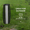 Lampada-Solare-da-Giardino-con-Pannello-di-Ricarica,-in-Acciaio-e-Rattan,-20x20x68-cm,-Nero-XM6867-154V00BKXM6