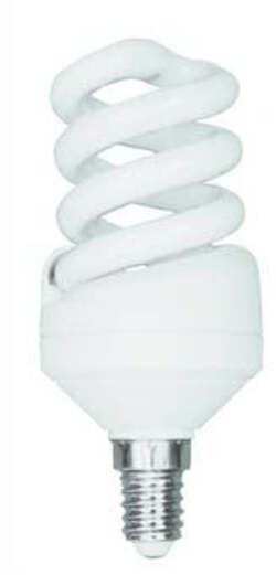 LAMPADA SPIRALE E14 FLUORESCENTE COMPATTA LUCE BIANCA CALDA/FREDDA