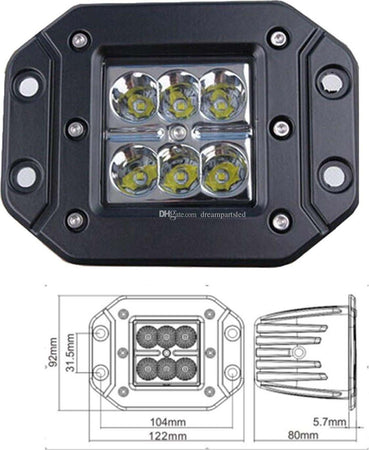 LAMPADA SUPPLEMENTARE FARO PROFONDITA STAFFA AUTO FUORISTRADA 12V 6 LED 18W IP68 Auto e Moto/Parti per auto/Luci lampadine e indicatori/Lampadine/Lampadine per esterno Trade Shop italia - Napoli, Commerciovirtuoso.it