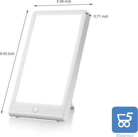 Lampada Tablet per Terapia della Luce Naturale 5500K 5W e 10W Casa Lavoro Touch Timer