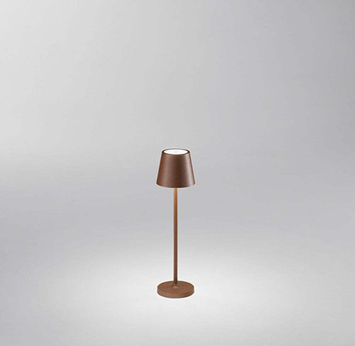 Lampada-Tavolo-Esterno-Mini-Diva-Contemporanea-Alluminio-Corten-Led-Luce-Calda