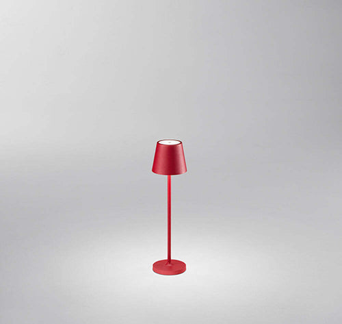 Lampada-Tavolo-Esterno-Mini-Diva-Contemporanea-Alluminio-Rosso-Led-Luce-Calda