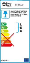 Lampada-terra-moderno-Linea-Light-Group-OH-SMASH-FL65-16215-LED-piantana-sfera-schiacciata-polietilene