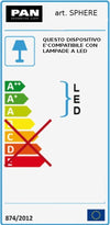 Lampada-terra-PAN-International-SPHERE-EST505-EST506-EST507-E27-LED-sfera-termoplastico