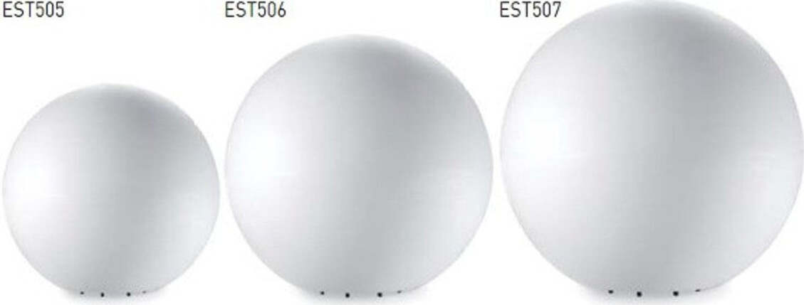 Lampada-terra-PAN-International-SPHERE-EST505-EST506-EST507-E27-LED-sfera-termoplastico