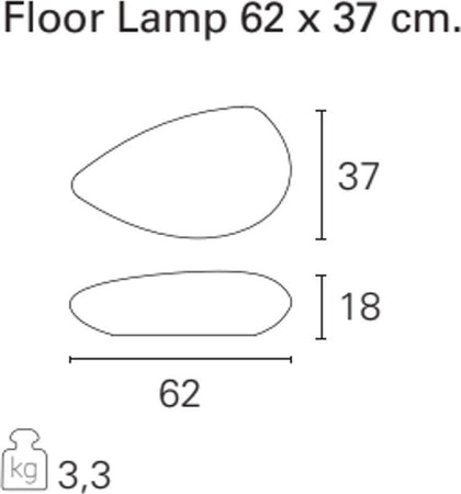 Lampada-terra-PAN-International-STONE-EST510-EST511-E27-LED-termoplastico-bianco