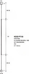 Lampada-Terra-soffitto-Promoingross-NOOD-PT150-LED-CCT-1635Lm-dimmerabile-piantana-moderna