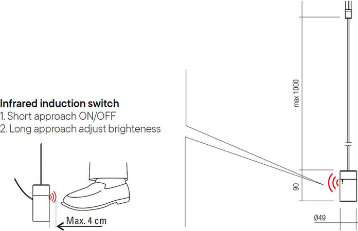 Lampada-Terra-soffitto-Redo-Group-ACROBAT-01-2284-LED-dimmerabile-piantana-sospensione