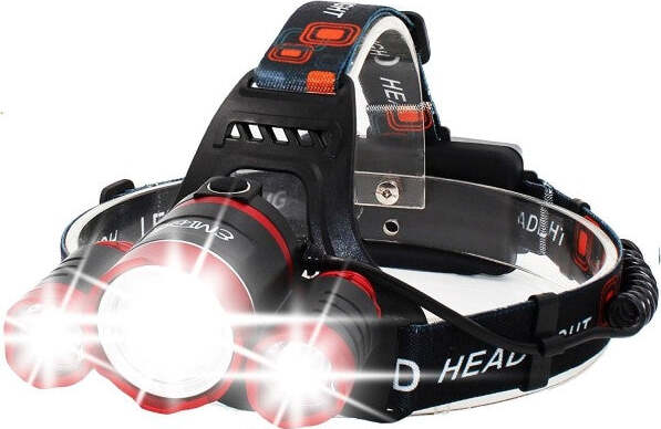 Lampada-Torcia-Frontale-Led-Ricaricabile-3-Led-Cree-T6-R5-Rj3000-5000-Lumen