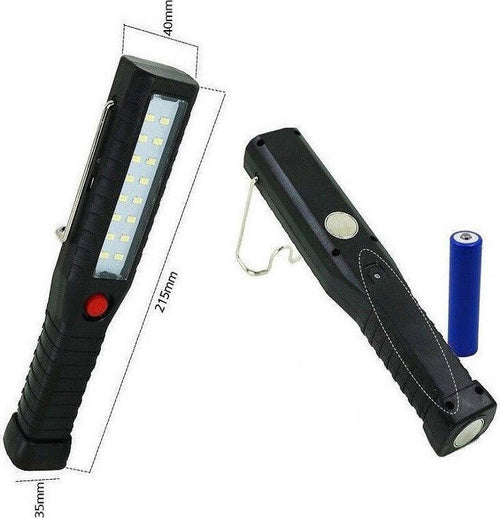 Lampada-Torcia-Lavoro-Calamita-Portatile-Ricaricabile-16led-Smd-Zl-879