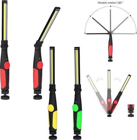 Lampada Torcia Lavoro Calamita Portatile Ricaricabile Slim Regolabile Led Cob Illuminazione/Illuminazione per interni/Lampade/Lampade da lavoro Trade Shop italia - Napoli, Commerciovirtuoso.it