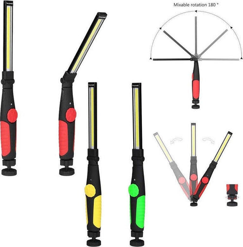 Lampada Torcia Lavoro Calamita Portatile Ricaricabile Slim Regolabile Led Cob Illuminazione/Illuminazione per interni/Lampade/Lampade da lavoro Trade Shop italia - Napoli, Commerciovirtuoso.it