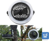 Lampada Ventilatore da Campeggio 2 in 1 con Maniglia e Gancio Portatile 12 LED USB