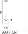 Lampadari-classico-Perenz-HUGO-6664-AM-LED-GU10-sospensione-vetro-ambra-metallo-interni