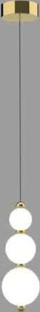 Lampadari-E-Sospensioni-Contemporaneo-Perla-3-Sfere-Vetro-Opaco-Oro-Led-9W