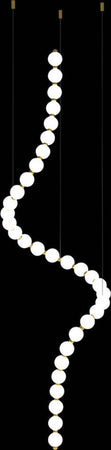 Lampadari-E-Sospensioni-Contemporaneo-Perla-33-Sfere-Vetro-Opaco-Oro-Led-66W