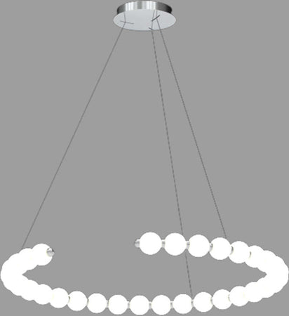 Lampadari-E-Sospensioni-Contemporaneo-Perla-Vetro-32-Sfere-Opaco-Cromo-Led-64W