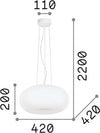 Lampadari-E-Sospensioni-Ulisse-Vetro-Bianco-3-Luci-E27-D42Cm