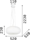 Lampadari-E-Sospensioni-Ulisse-Vetro-Bianco-3-Luci-E27-D52Cm