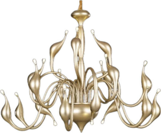 Lampadari-E-Sospensioni-Vintage---Decò-Metaswan-Metallo-Oro-Led-18Xg4-2W